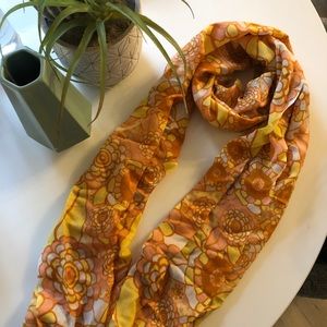 Orange Floral Print Tiger of Sweden Scarf